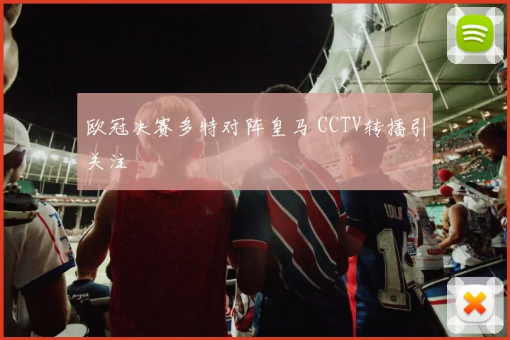 欧冠决赛多特对阵皇马 CCTV转播引关注
